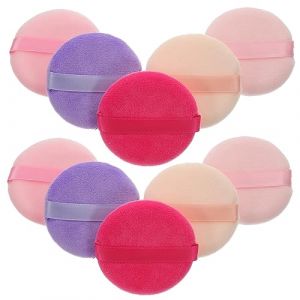 FRCOLOR 2Bo&icirc;tes houppette press&eacute; &eacute;ponges d'art bouff&eacute;e de corps Se maquiller cosm&eacute;tique makeup bag cosmetic bag make up kit de maquillage souple bouff&eacute;e de maquillage femme flocage (Laners, neuf)