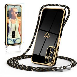 Togestar Coque de protection pour Samsung Galaxy A17 5G - Protection de l'appareil photo - C&oelig;ur Love - Design 360 &deg; - En silicone TPU r&eacute;sistant aux chocs - Avec bande (Togestar, neuf)