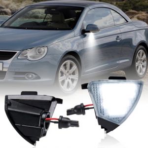 OZ-LAMPE LED Lumi&egrave;re de flaque de r&eacute;troviseur pour VW EOS GOLF 5 Variant GOLF 6 PLUS Jetta Passat 3C Sharan1, Voiture Bienvenue Lumi&egrave;re projecteurs LED lat&eacute;raux pour r&eacute;troviseurs, Sans Erreur (gempro carparts, neuf)