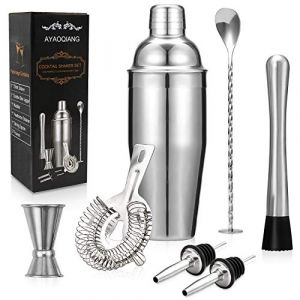 Cocktail Set Bar Kit Set, 7Pièces Cocktail Shaker 750ml Kit Barman, Shaker à Cocktail en Acier Inoxydable, Ensemble de Fabrication de Cocktails Cadeau. (Acesvuit, neuf)