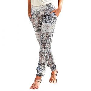 Pantalon Yoga Femmes Fluide Bouffant Pantalon Fluide Femme été Taille Haute Harem Pantalon Sport Femme Bloomers Sarouel Pants D'été Floral Imprimer Élastiquée Taille Yoga Sport Leggings (allthemoneycomestomyhouse, neuf)