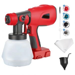 Pulvérisateur de peinture sans fil Milwaukee 18 V, pistolet électrique HVLP avec 4 buses, réservoir de 1000 ml pour meubles, clôtures, terrasses, murs et plafonds (sans batterie) (divinge, neuf)