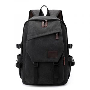 FUNSEED Sac &agrave; dos pour homme, sac &agrave; bandouli&egrave;re en toile imperm&eacute;able avec plusieurs poches de grande capacit&eacute; pour les voyages, Noir, L (TOWNSHINE, neuf)