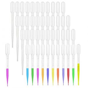 Pipette Plastique Graduée, Pipettes Compte Goutte,Pipette Graduée Plastique,Pipette Transfert pour Mélanger le Parfum,3ML,100PCS (Laeeyin-EU, neuf)