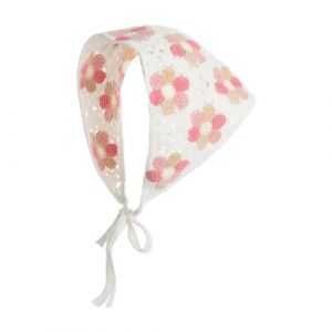 Crochet creux &eacute;charpe cheveux bandeau femme vacances foulard fleur foulard bandeau tricot&eacute; t&ecirc;te Wrap pour voyage mode accessoire cheveux (QDnanh, neuf)