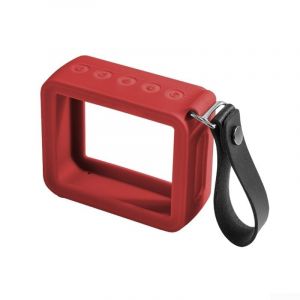 Housse en silicone pour haut-parleurs JBL pour GO 2 avec ajustement s&eacute;curis&eacute; et sangle portable, con&ccedil;ue pour la protection contre les rayures et l'usure quotidienne (rouge) (ZeroZonespro, neuf)