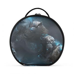 Ours Masque D'Argent Bleu Art Créativité Trousse Sac Cosmétique Circulaire de Maquillage Pochette Sacs avec Cloisons Amovibles pour Voyage Filles (HULAHULA, neuf)