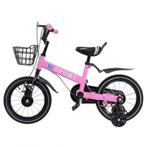 homewell 12/14/16 Pouces Velo pour Enfant a Roulette Stabilisatrices 2-8 Ans, Guidon et Selle Réglables en Hauteur, Vélo Enfant avec Paniers, pour Garçons et Filles (12 Pouce) (muxixi, neuf)