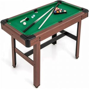 Table de billard 122 x 67 x 78 cm avec 2 queues, 16 billards, 2 craies, triangle, brosse, table de billard pour la maison, le bar, 122 x 67 x 78 cm (FCOU, neuf)