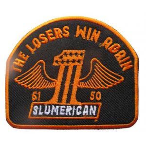 hotrodspirit - Patch The loseer Win Again 1 aillé 10x7cm ecusson thermocollant slumerican Noir Orange (rocknrollshop, neuf)