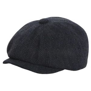 Maeau Casquette B&eacute;ret B&eacute;b&eacute; Gar&ccedil;on 12 24 Mois Casquette Gavroche Chevron Chapeau Tweed Newsboy Fille 1 2 Ans Casquette Plate Irlandaise Retro Gatsby Souple Flat Cap Bleu Marine Basque Octogonal Automne (YOUXINGEU (Livraison sous 5 &agrave; 12 jours）, neuf)