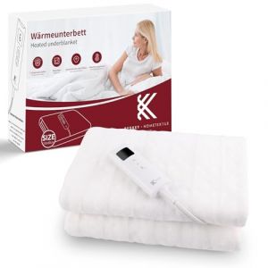 REDKEY Surmatelas Chauffant 1 Place,Arrêt Automatique,Couverture Chauffante,Protection Contre La Surchauffe,7 Température,150x80cm Chauffe Matelas (REDKEY HOME, neuf)