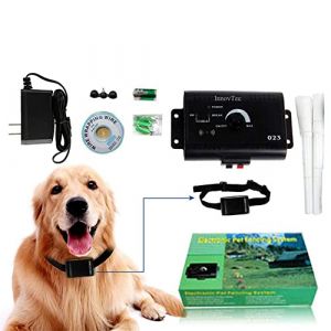 Cloture Electrique pour Animaux,InnovTec Système de Clôture Électronique avec Imperméable Collier Anti-Fugue et 300m de Fil Kit Rallonge Clôture Anti-Fugue pour Chien (INVT-FR, neuf)
