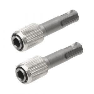 ZMDMAH 2 Pièces Adaptateur SDS, 6,35 mm Adaptateur Porte-Embout SDS-Plus Polyvalent Durable Convertisseur Adaptateurs, Adaptateurs SDS Plus pour Porte-Vis Tige Hexagonale au Support Universel (nuobokun, neuf)