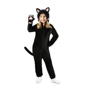 Solorass Costume Halloween Chat Enfant Femme Combinaison Pyjama Chat Leopard Onesies Unisexe Deguisement Animal Costume Fille Garçon (Chat-Adulte, S) (OMEGA DESIGN ONLINE S.R.L., neuf)