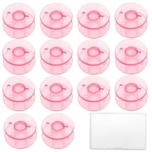 JEYORZY 16x Canette Machine a Coudre, Bobines pour Machine à Coudre Universelle en Plastique, Canette Machine a Coudre Bobines, pour Machine à Coudre Canette Plastique Canettes Machine à Coudre, rose (Wacicy EU, neuf)