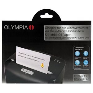 Olympia Feuilles de lubrification pour destructeur de documents (addtronic, neuf)