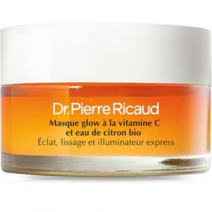 Dr Pierre Ricaud Masque Glow - Masque pour le Visage &agrave; la Vitamine C et Eau de Citron Bio - Soin Illuminateur et Lissant pour Femme, Effet Bonne Mine - 50ml (Dr. Pierre Ricaud, neuf)