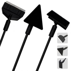 Uryxery Kit de Nettoyage Aquarium 3-en-1 36 cm, Nettoyeur de Vitres avec Grattoir &agrave; Algues, Brosse Triangulaire et Brosse d&rsquo;Angle, T&ecirc;tes Interchangeables pour Nano Aquariums (HESST, neuf)