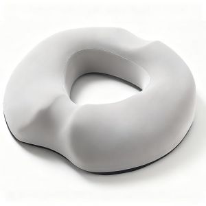 HASA zone Coussin de Si&egrave;ge pour H&eacute;morro&iuml;des, Coussin Donut de Haute Qualit&eacute; en Mousse &agrave; M&eacute;moire de Forme pour Grossesse, Coccyx, Sciatique Postnatale, Escarres (Homme, Gris) (Hailinke Electronics, neuf)