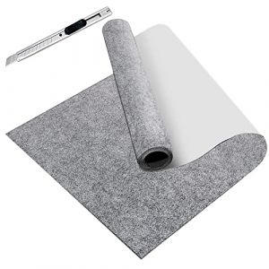 GELAISI Feutrine Autocollante Gris Foncé - 40 * 200 cm Tissu-Feutre, épaisseur 2 mm Feutrine Adhésive pour Doublure de Boîte, Cadre Photo, Pied de Chaise, DIY, Halloween, Voiture(1 Rouleau Feutrine) (GELAISI, neuf)