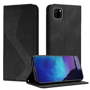 Fatcatparadise Coque pour Huawei Y5P 2020/Honor 9S, Coque Huawei Y5P 2020/Honor 9S, Housse en Cuir PU Pochette Portefeuille Rabat Clapet Case Porte Carte Magn&eacute;tique Etui de Protection Case (Noir) (Oldwen, neuf)