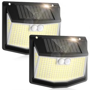 Lampe Solaire Exterieur Detecteur Mouvement: 248 LED Solaire Extérieur Projecteur avec Détecteur de Mouvement 3 Modes 270° Eclairage Lumiere Sécurité sans Fil IP65 Etanche pour Jardin Garage Lot de 2 (ZCEU-001, neuf)