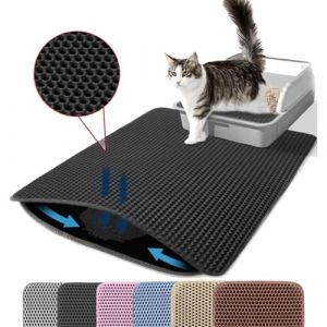 Petinstinct Tapis de litière pour Chat, 60x45cm, Tapis Double Couche étanche en nid d'abeille, Antidérapant et Durable, Nior (Petinstinct, neuf)