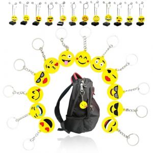Quesuc 24 Pièces Porte-clés Emoji,Cadeaux de Remerciement en Peluche,Porte-clés pour Enfants,Porte-clés Emoji de Noël et Plus de Décoration de Fête Petits Cadeaux d'Anniversaire (LUXURY SPENDINGS, neuf)