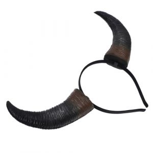 Veemoon Bandeau Cornes De Taureau Carnaval Et Halloween, Accessoire De Costume Cosplay En Mat&eacute;riau Souple, Ajustable, Pour Soir&eacute;e D&eacute;guisement &agrave; Th&egrave;me, Unisexe, Taille Unique, Couleur Originale (Quiet Window, neuf)