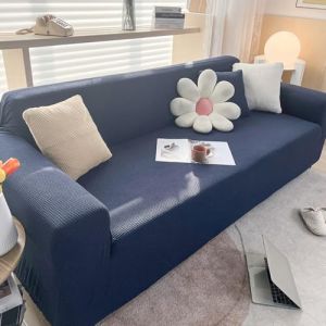 Hixingo Housse de Canap&eacute; Extensible, Couleur Pure, Couverture de Canap&eacute; avec Accoudoirs 1 2 3 4 Places, Super &Eacute;lastique Sofa Cover Universelle, Antid&eacute;rapante, Lavable (Oc&eacute;an Bleu,1 Place) (Hixin, neuf)