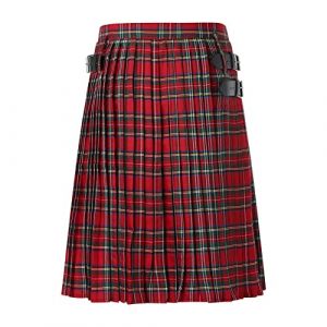 Kilt &eacute;cossais pour Hommes, Traditionnel, &agrave; Carreaux, pour Homme, Tartan Irlandais, Combat, Punk, Gothique, r&eacute;gion montagneuse, Jupe, Kilt Utilitaire, avec Sangles et Grandes Poches (TTorju, neuf)