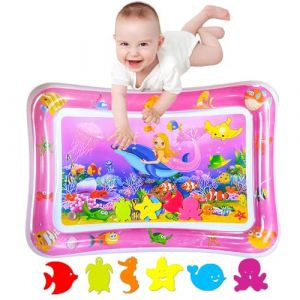 SUNSHINEMALL Grand tapis d'eau Bébé Sans Bpa Tapis de jeu d'eau Bébé Tapis de jeu d'eau Jouets sensoriels Tapis d'éveil Bébé 3 6 9 mois Tummy Time Toys Water Mat (shangle-sunshine, neuf)
