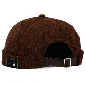 Bonnet d'automne Docker Casquette sans Visiere Homme Femme Velours C&ocirc;tel&eacute; Bonnet de Docker Imperm&eacute;able Lightweight Brimless Hat Bonnet Marin Miki (DUNMIN, neuf)
