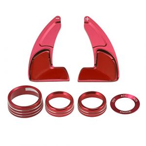 X AUTOHAUX 1 Ensemble Voiture Steering Roue Shift Paddle Extension Garniture Knob Couverture Red (Weisser Berg, neuf)