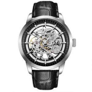 Pagani Design Classique Fashion Montre mécanique Automatique Squelette pour Hommes Bracelet en Cuir Acier Inoxydable Montre étanche Business Analogue Sports à remontage (Tyberley Watch Store, neuf)