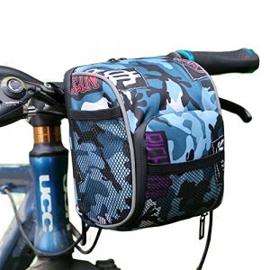 ZKIXUIWI Panier de vélo pour Enfants, Accessoire de décoration de vélo Avant Camouflage pour Adultes et Enfants, Sac de Guidon de vélo Cool pour vélo d'équilibre, Tricycle, Scooter pour Filles et (diancaodengmaoyi, neuf)
