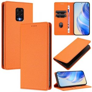xinyunew Coque pour Xiaomi Redmi Note 9S/Note 9 Pro, RFID Blocage Portefeuille Etui &agrave; Rabat, Housse en Cuir PU pour Xiaomi Redmi Note 9S/Note 9 Pro, Orange (xinyunew, neuf)