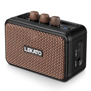 Mini ampli Guitare, amplificateur &eacute;lectrique Rechargeable LEKATO 5 W avec Effets Clean/Overdriver, ampli Portable Bluetooth 5.0 pour s'entra&icirc;ner &agrave; la Maison et Les r&eacute;unions Musicales (BEI CAI -EU, neuf)