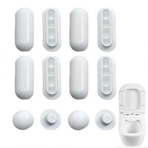 ampons pour abattant de WC,12 Pièces Amortisseur Universel WC, tTampon Universel pour Siège de Toilette Kit D'amortisseurs,Abattant WC Tampon de Remplacement de Toilette Pour la maison,le bureau etg (UAB WSVLKE LT, neuf)