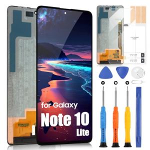 OLED Écran LCD pour Samsung Galaxy Note 10 Lite pour Galaxy Note10 Lite SM-N770F SM-N770F/DS SM-N770F/DSM Écran tactile Assemblée avec réparation Kit (noir, support d'empreintes digitales) (Little Wasp, neuf)