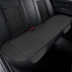 Coussin Voiture Siege Universel, Respirant Coussin de Si&egrave;ge de Voiture en Cuir&Coton, Housses de Coussin de Si&egrave;ge Arri&egrave;re Facile &agrave; Nettoyer, Housse Siege Voiture pour Plupart Voitures (Noir, 130x48cm) (surnamei, neuf)