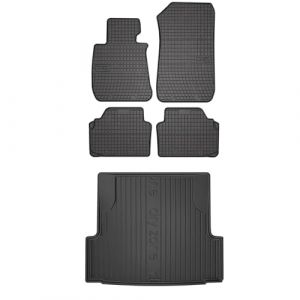 MOTOS Kit de tapis de voiture et de tapis de coffre en caoutchouc pour BMW Serie 3 E91 2004-2012 Am&eacute;liorez votre confort de voyage avec tapis antid&eacute;rapant voiture ElToro- Tapis de sol voiture tous tem (MOTOS EU, neuf)