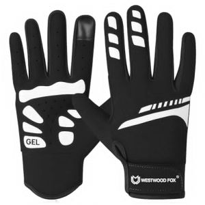 WESTWOOD FOX Gants de Cyclisme Antid&eacute;rapants et &Eacute;cran Tactile Respirants pour VTT, Route, Moto, Sports, Randonn&eacute;e, Escalade, Course et Protection Hiver pour Hommes et Femmes (Blanc, S) (SAWANS, neuf)
