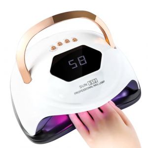 Lampe à ongles 268W Super Power,Lampe à ongles professionnelle à séchage rapide,LED+UV Dual Light Source Lamp Beads，57 Lamp Beads，avec démarrage par induction et fonction Autonomous Button Timing (Ttiger, neuf)
