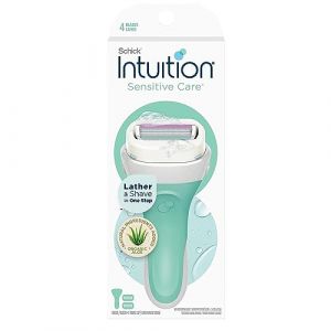 Schick Intuition Sensitive Care Razor for Women with 2 Moisturizing Razor Blade Refills with Natural Aloe (Beauté Be, neuf)