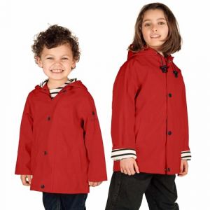 Breizh Ocean - Ciré Imperméable Enfant Elven, Intérieur Rayé Marinière avec Capuche - 1 an à 14 Ans (BREIZH OCEAN, neuf)
