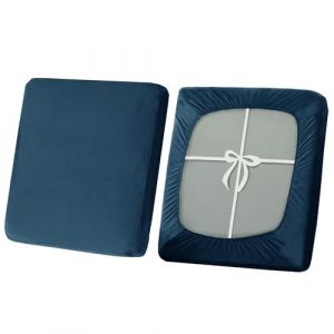 SYLC Housse De Coussin De Canapé Extensible, Antidérapant Housses De Coussin De Siège avec Liens, Housse De Coussin De Caravane/Camping Car (Blue,Chaise Lounge) (YUNDU, neuf)