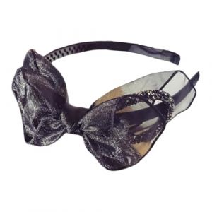 Serre-tête en dentelle avec nœud pour femme - En maille française - Tête de mort - Élégante robe de soirée - Accessoire de fête cosplay (Coloredcloud, neuf)