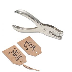 Perforatrice à un seul trou | Perforatrice argentée 6 mm | pince à poinçonner 1 pli | perforatrice | poinçon de bureau | Perforatrice robuste | perforatrice idéale pour les dossiers (Clyhon, neuf)